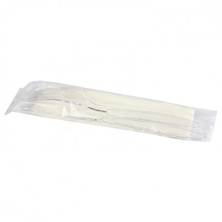 Set de couverts transparent (F,C,S)